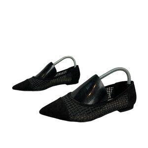 Jessica Simpson Chicvest Women's Mesh & Suede Pointed Toe Flats Black Size 8M